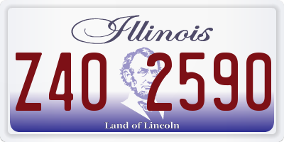 IL license plate Z402590
