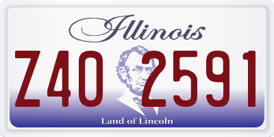 IL license plate Z402591