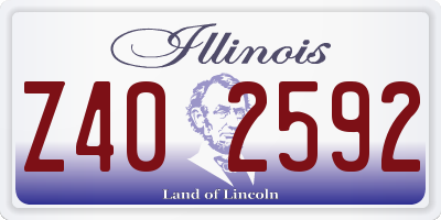 IL license plate Z402592