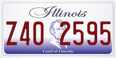 IL license plate Z402595