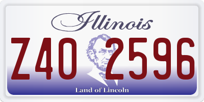 IL license plate Z402596