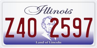 IL license plate Z402597