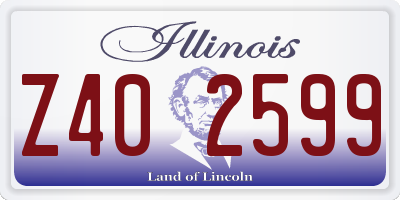 IL license plate Z402599
