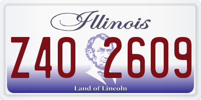 IL license plate Z402609