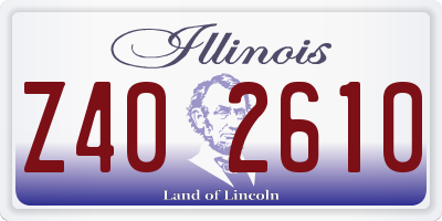 IL license plate Z402610