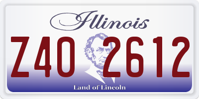 IL license plate Z402612
