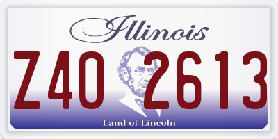 IL license plate Z402613