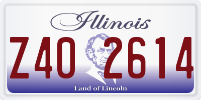 IL license plate Z402614