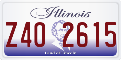 IL license plate Z402615