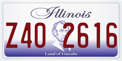 IL license plate Z402616