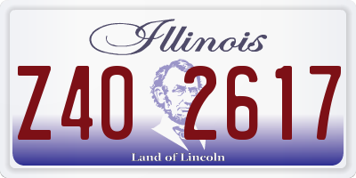 IL license plate Z402617