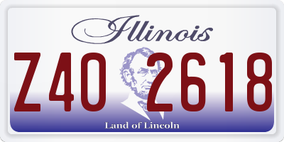 IL license plate Z402618