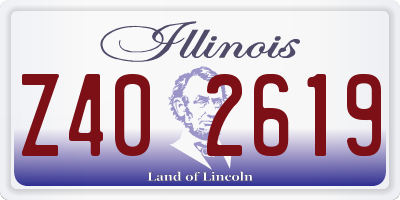 IL license plate Z402619