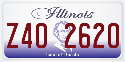 IL license plate Z402620