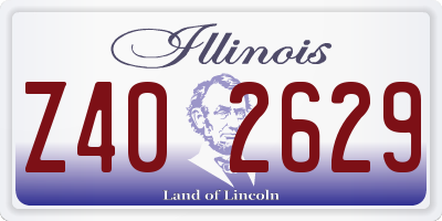 IL license plate Z402629