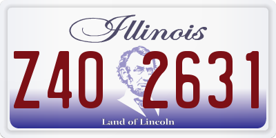 IL license plate Z402631