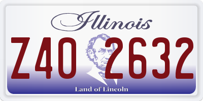 IL license plate Z402632