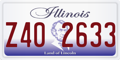 IL license plate Z402633