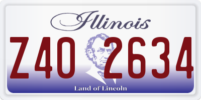 IL license plate Z402634