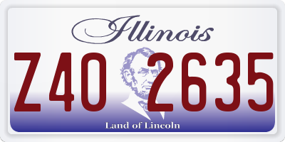 IL license plate Z402635