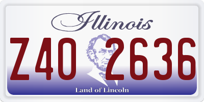 IL license plate Z402636