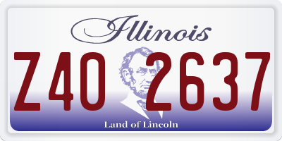 IL license plate Z402637