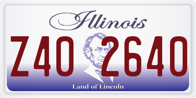 IL license plate Z402640