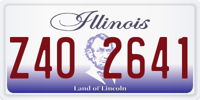 IL license plate Z402641