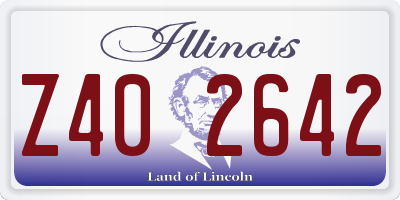 IL license plate Z402642