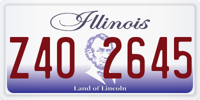 IL license plate Z402645