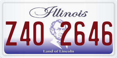 IL license plate Z402646