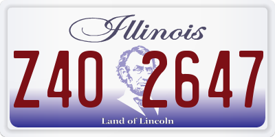 IL license plate Z402647