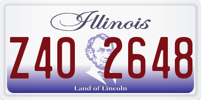 IL license plate Z402648
