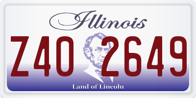 IL license plate Z402649