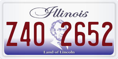 IL license plate Z402652