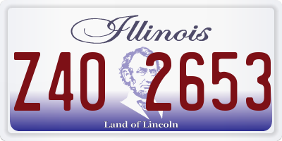 IL license plate Z402653