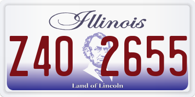 IL license plate Z402655
