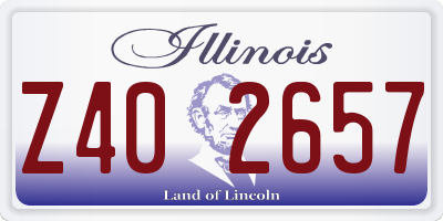 IL license plate Z402657