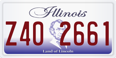 IL license plate Z402661