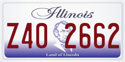 IL license plate Z402662