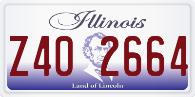IL license plate Z402664