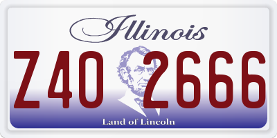 IL license plate Z402666
