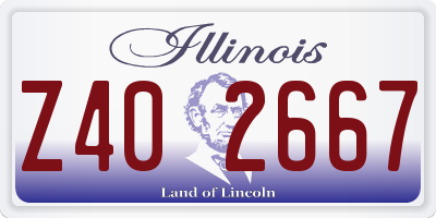 IL license plate Z402667