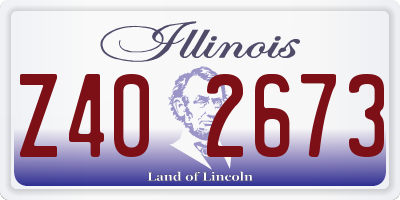 IL license plate Z402673