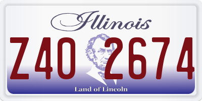 IL license plate Z402674