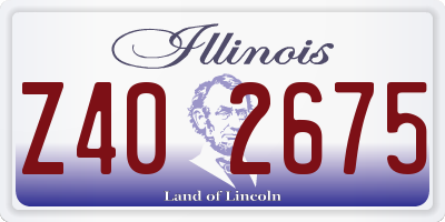 IL license plate Z402675