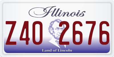 IL license plate Z402676
