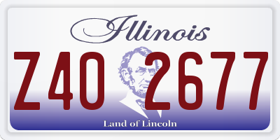 IL license plate Z402677