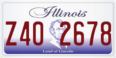 IL license plate Z402678