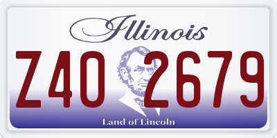 IL license plate Z402679